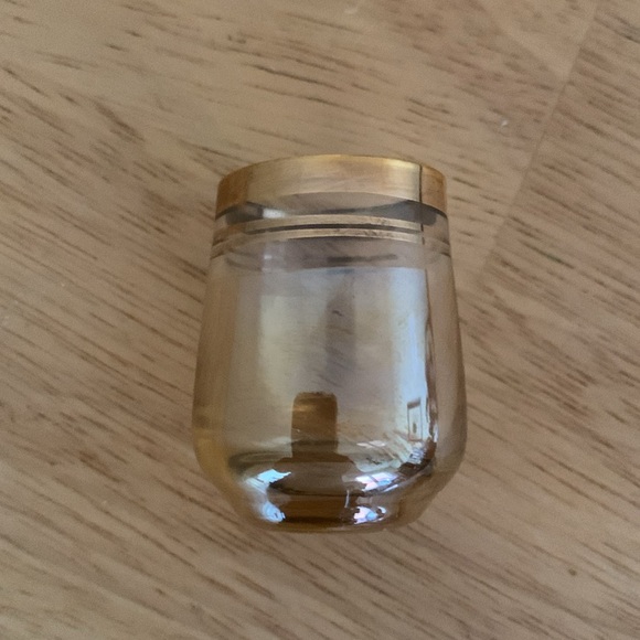 Vintage Mini Decanter Set - Gold and Glass Decanter with Six Glasses - Picture 5 of 5